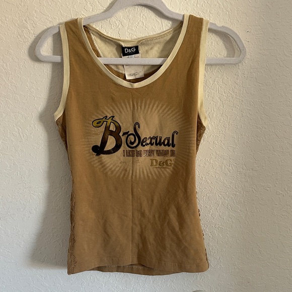D&G Tops - D&G “B-Sexual I LIKE TO PLAY WITH IT" Tank Top Spring/Summer 2003
